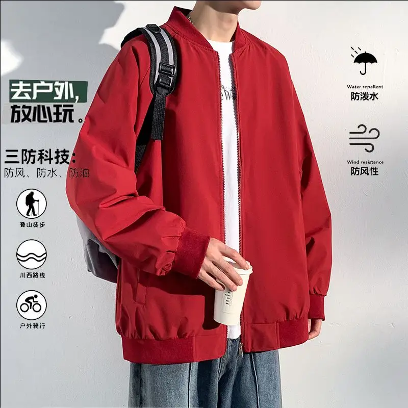 Jacket Jacket American Spring and Autumn New Casual Sports Waterproof Baseball Uniform Men Clothing