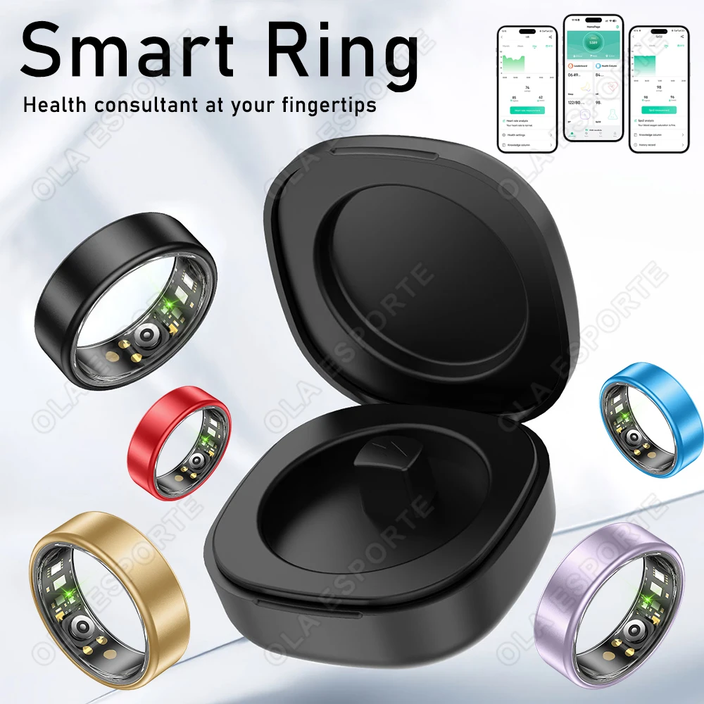 

New Blood Pressure Sleep Health Monitor Smart Ring Sport Remote Camera smartring IP68 Waterproof Care for family Rings Men Women