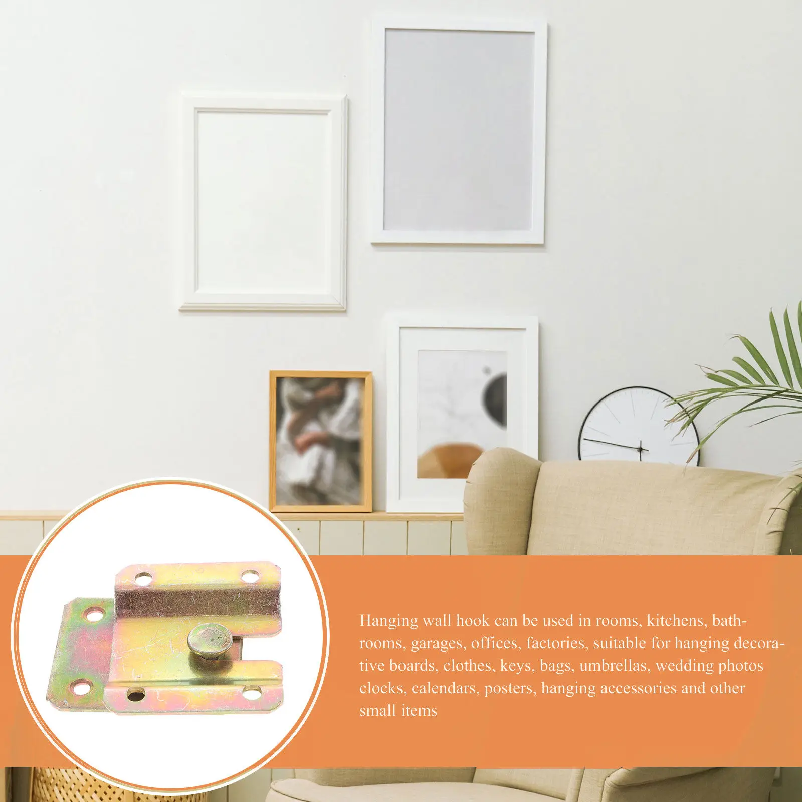 6Pcs Picture Wall Hanger Strong Rustproof Z Clip Bracket for Art Gallery Frames Interlocking Display Mounting Hardware