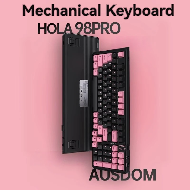 

Hola98 Customized Mechanical Keyboard Wireless Three-Model Gasket Structure Hot Swap Gaming Keyboard PBT PC Gamer Gifts for Girl