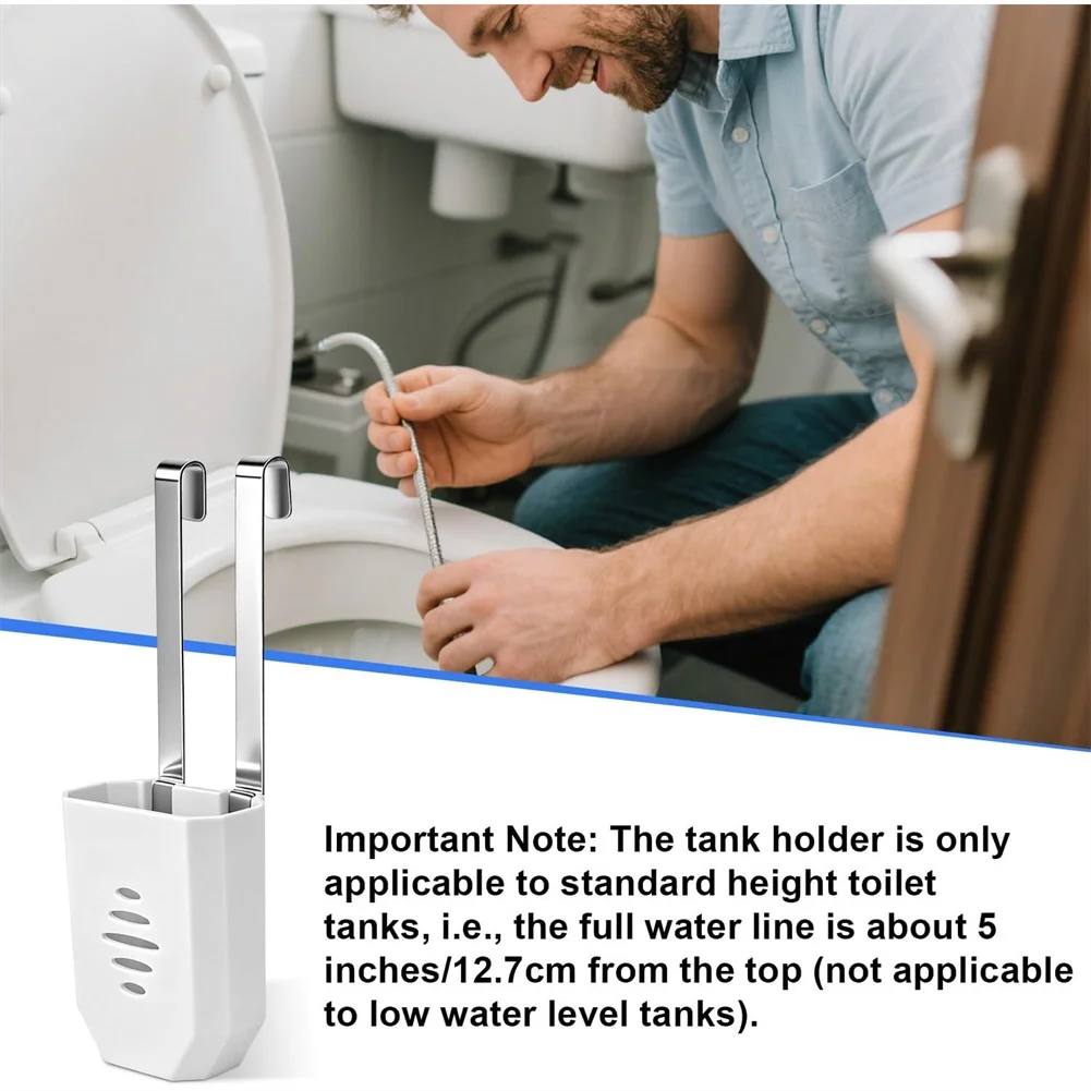 2Pcs Cistern Tablet Holder Adjustable Hook For Toilet Cleaner Tabs, Tool-Free Installation Rust-Proof ABS Plastic