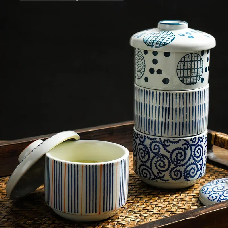 Ceramic Small Stew Pot Japanese Creativity  Egg Cup Bird's Nest Dessert Soup Bowl Tableware Home Kitchen Supplies Dropshipping