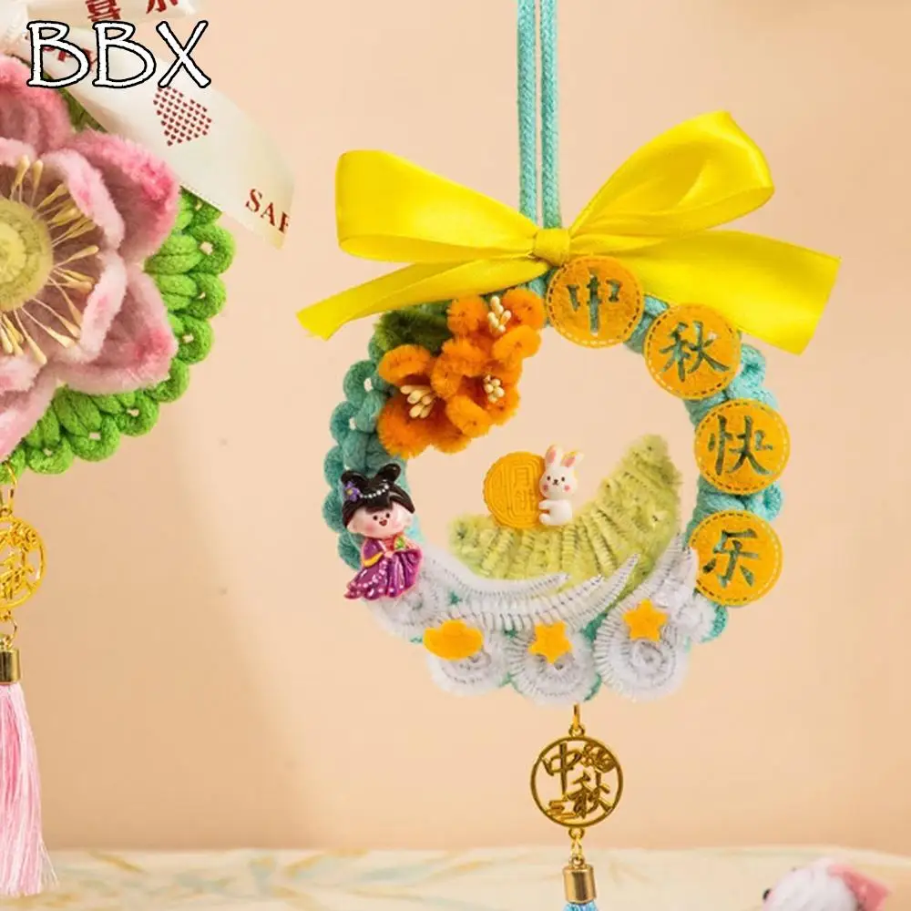 

DIY Cartoon Rabbit Car Ornament Rabbit Handmade Car Accessories DIY Material Plush Material Chinese Style Car Hanging Ornament