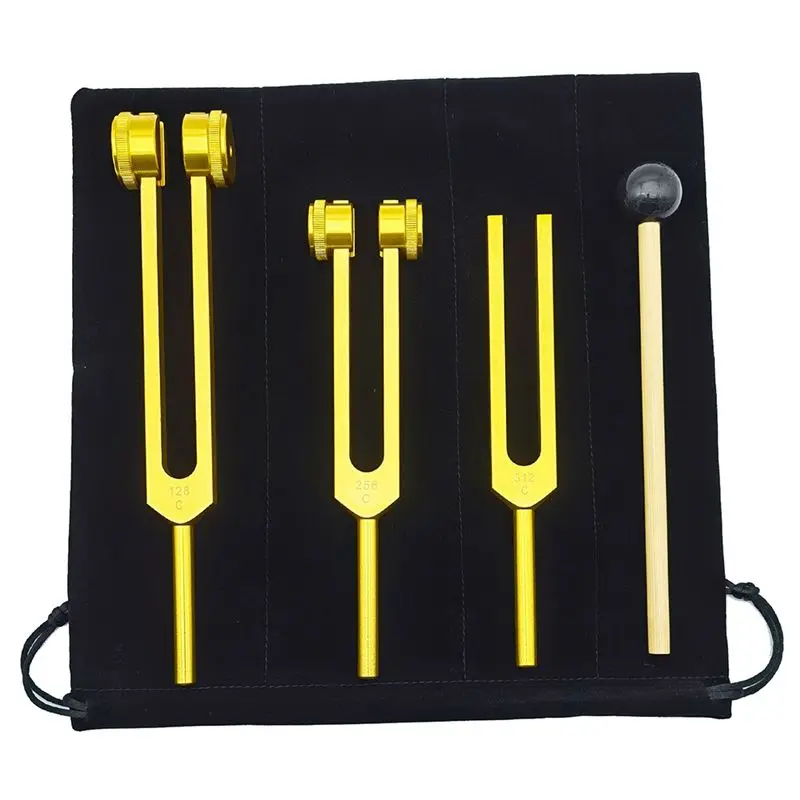 NALFI-Yoga And Meditation Aluminum Tuning Forks - Set Of 128, 256, And 512HZ For Group Healing & Relaxation