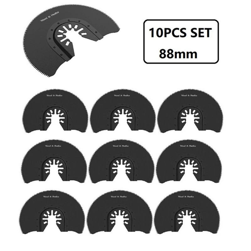 Imagem -05 - Meia Circular Oscillating Multi Tool Saw Blades para Renovador Corte Corte Carpintaria 88 mm 10 Pcs