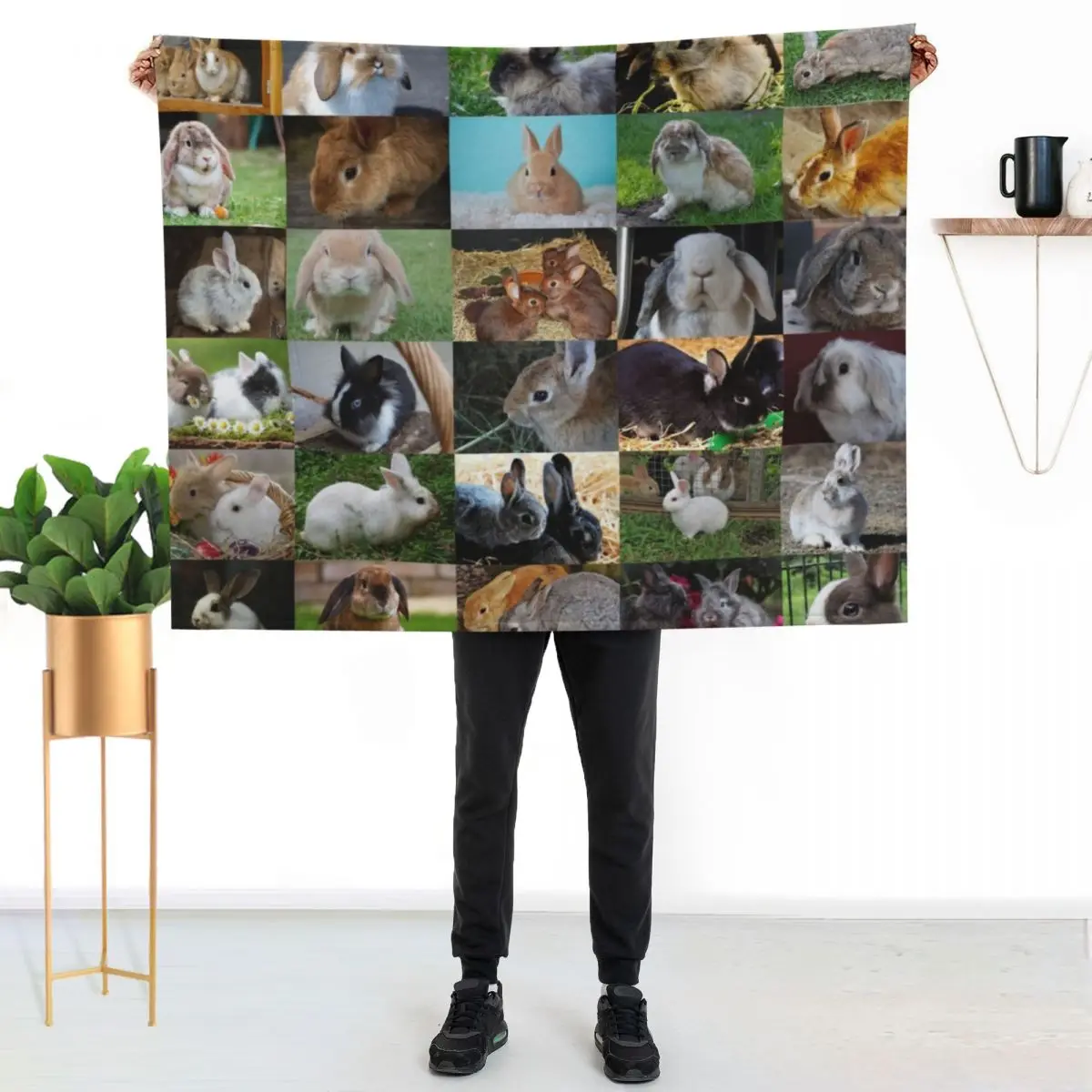 Rabbits Throw Blanket Nap Hair Comforter Luxury Designer valentine gift ideas Baby Blankets