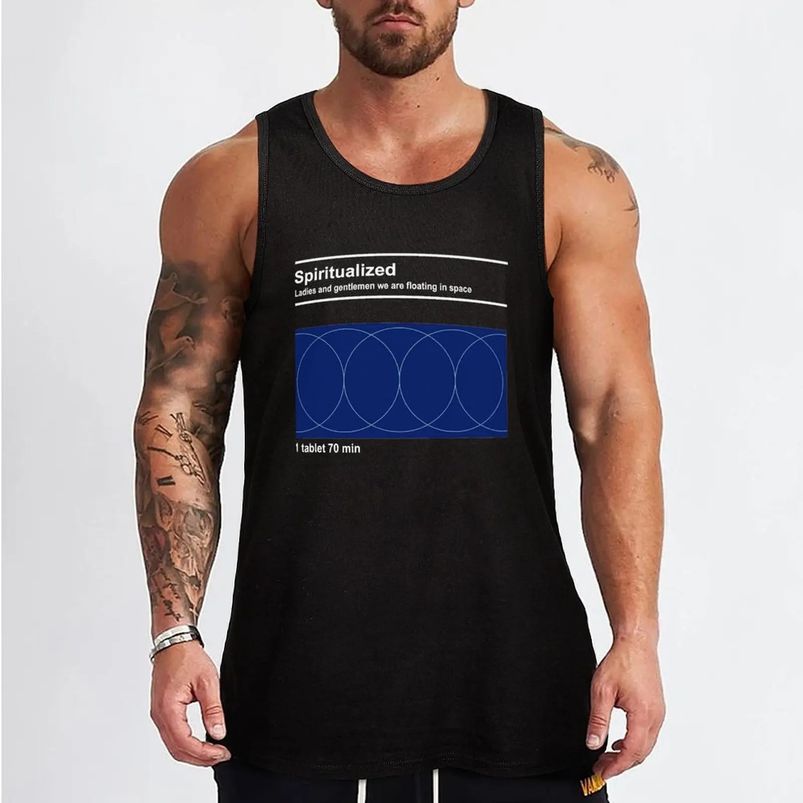 Spiritualized Tablet Tank Top T-shirt male Men's clothes luxury style