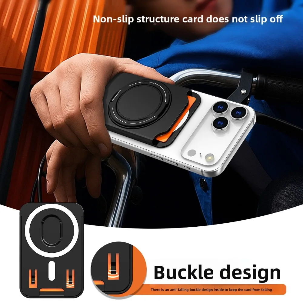 NEUER Modetrend 360° Drehbarer Ringständer für Magsafe N52 Starker Magnetischer Kartenhalter Brieftaschenhülle für iPhone Ultra 18 17 Pro Max – Detail 6