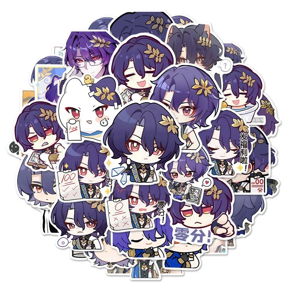 Sunsyea Honkai: Star Rail Merch Fans Collection Role Stickers Dr. Ratio 48 Pieces