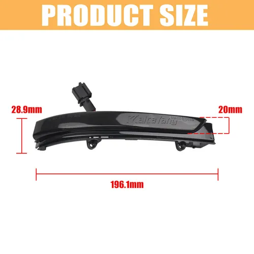 Imagen 2 del producto Para VW Jetta Mk6 Voyage Saveiro G6 G7 Gol Geracao 6/7/8 UP Spacefox LED luz de señal de giro dinámica indicador de secuencia de espejo lateral