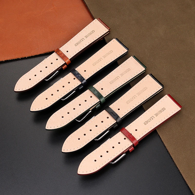 18MM genuine leather watch strap for Casio small square AE-1200WH AE-1300/1000/A159/A158 modified genuine leather watch strap