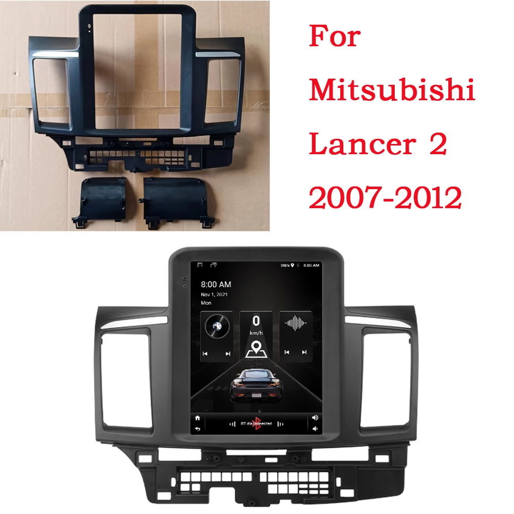 9.7 Inch Auto Stereo Frame Kit For Mitsubishi Lancer 2 2007 - 2012 Car Interior Front Dash Center Vertical Screen Facia