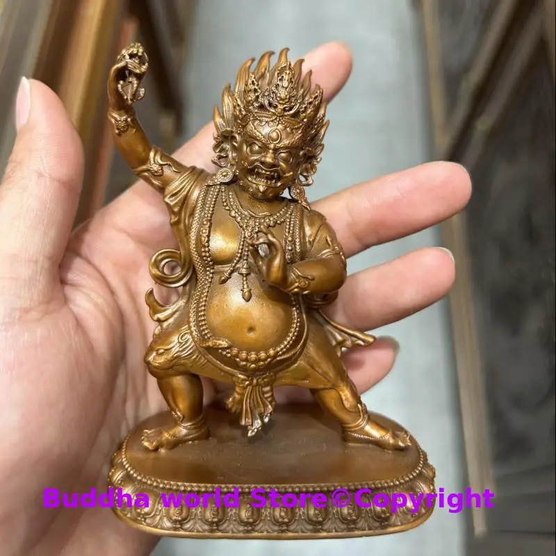 Strength compassion wisdom Buddha Vajrapani statue Exquisite copper carving Vajradhara Buddhist altar tibetan family worship