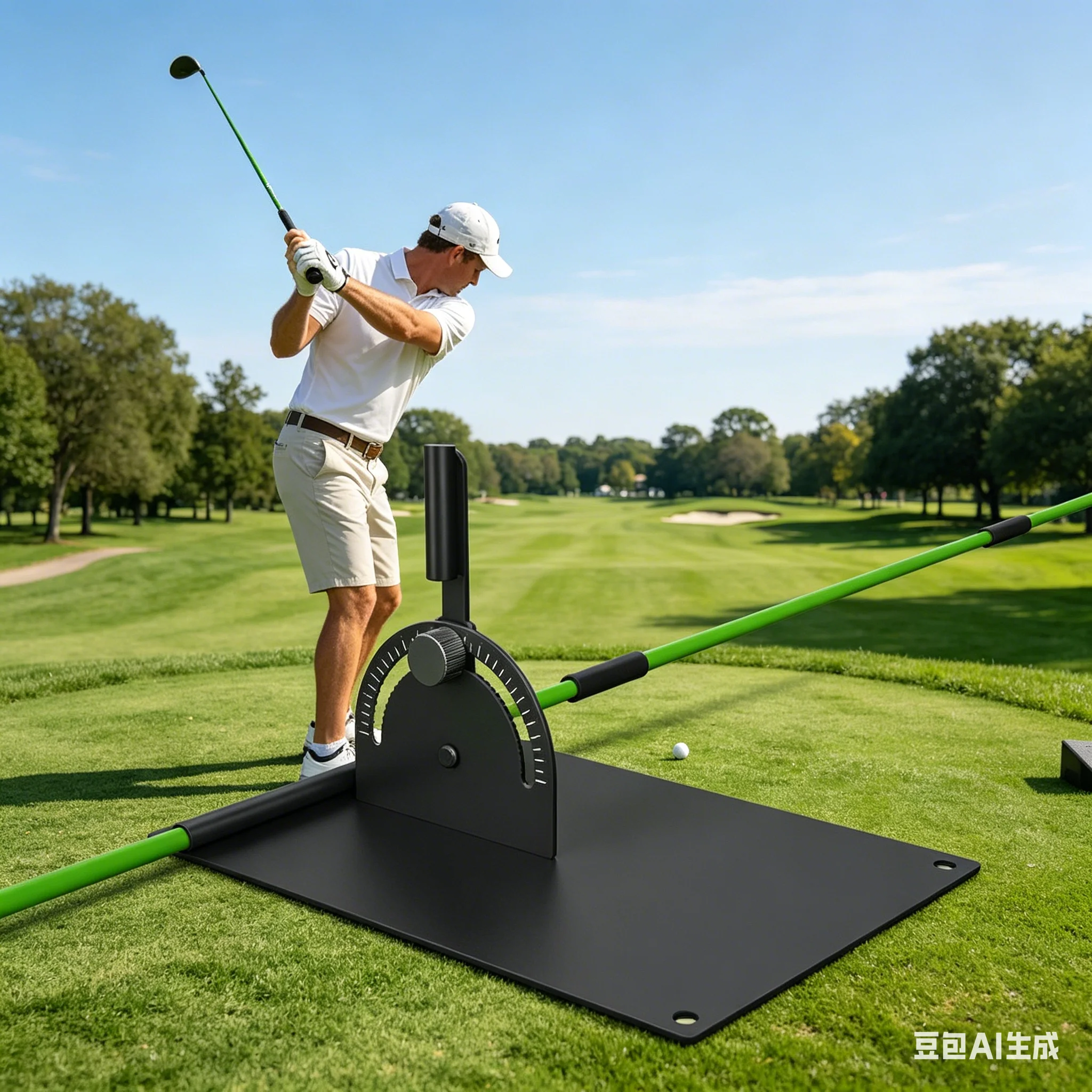 

Корректор для отработки ударов в гольфе: металлическая система точной выравнивания с держателем, тренажер для идеального прицеливания и свинга