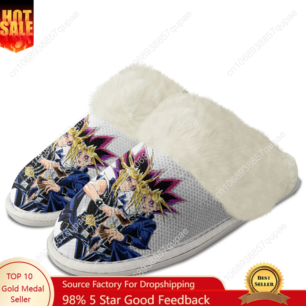 

Yu-Gi-Oh Plush Slippers Anime Mens Womens Teenager Cotton Shoes Home Bedroom Keep Warm Slipper Thermal Lightweight Custom Shoes