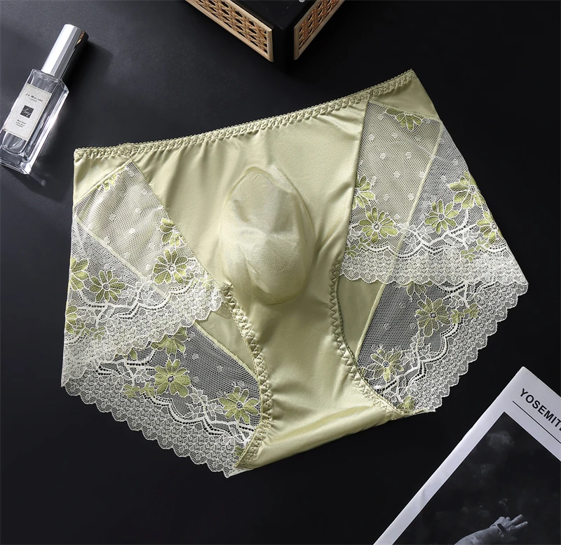 Neue Herrenunterwäsche, leichte Luxusunterwäsche für Erwachsene ab 18 Jahren, Übergröße, Satin, Spitze, 3D-Tasche, Calzoncillos Hombre Sexys Shopping Tøy – Detail 8