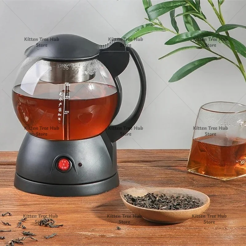 Electric Kettle Health Pot Boiling 1L Household Black Tea Maker Automatic Steam Black Teapot Glass Multifunctional