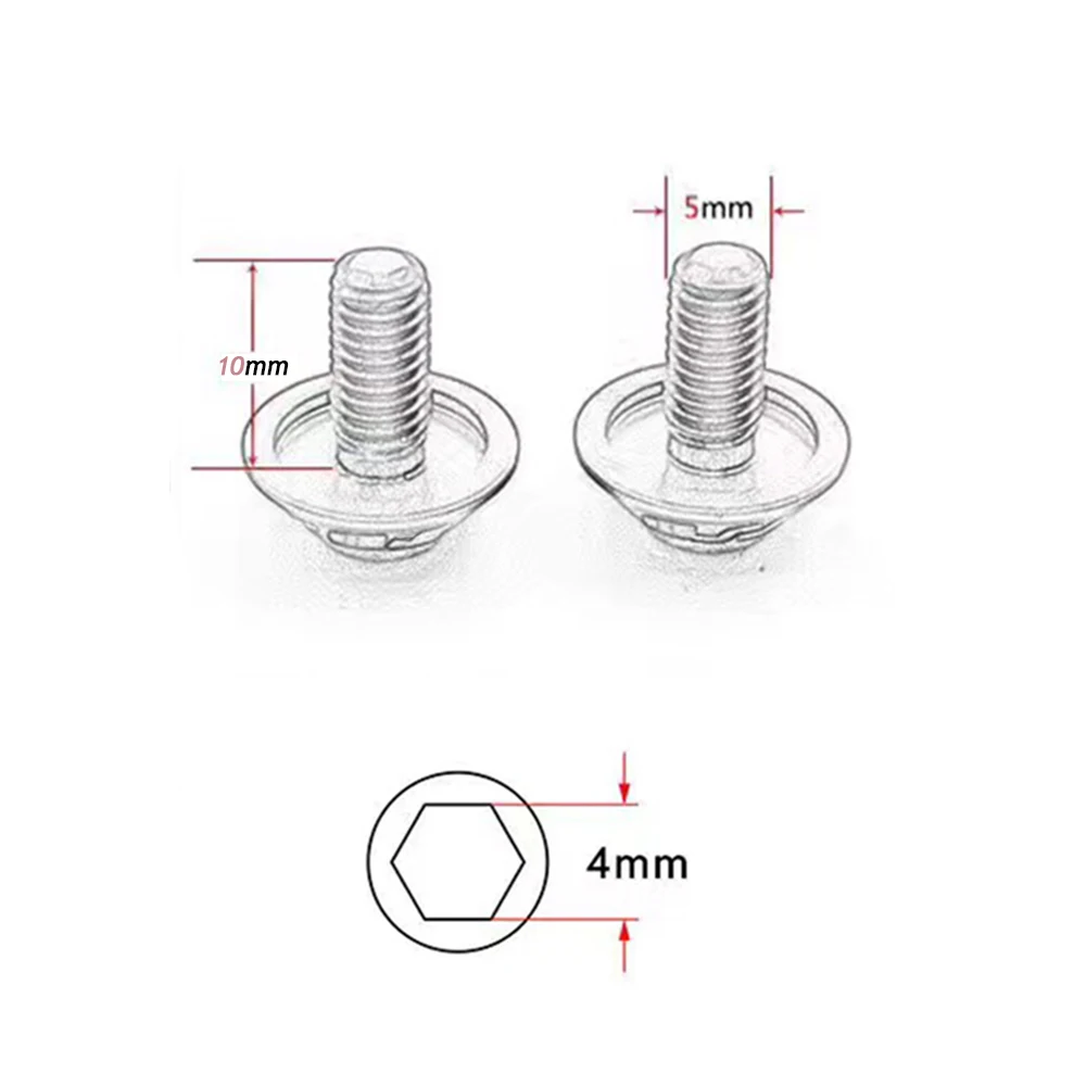 ZTTO Aluminiumlegierung M5x10mm Schraube Schwarz Rot Lila Gold Grün M5 Bolzen Fahrrad Flaschenhalter Ultraleichte Innensechskantschrauben – Detail 4