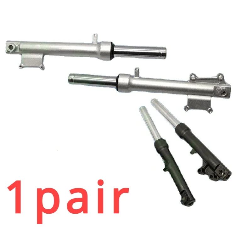 1pair Electric Pedal Motorcycle Front Hydraulic Shock Absorber Drum Brake Disc Brake Front Fork Shock Absorber Hydraulic Shock