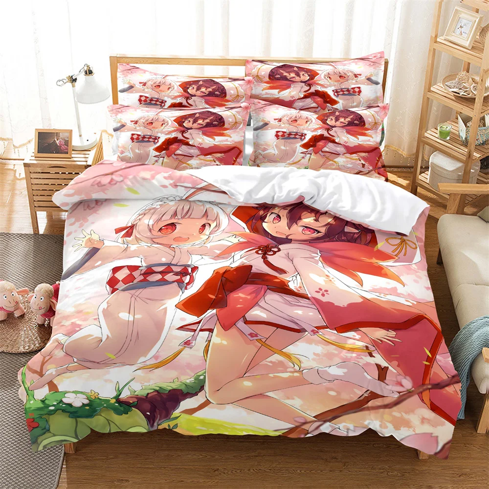 Cartoon Bedding 3-piece Digital Printing Cartoon Plain Weave Craft For North America And Europe  Bedding Set Queen