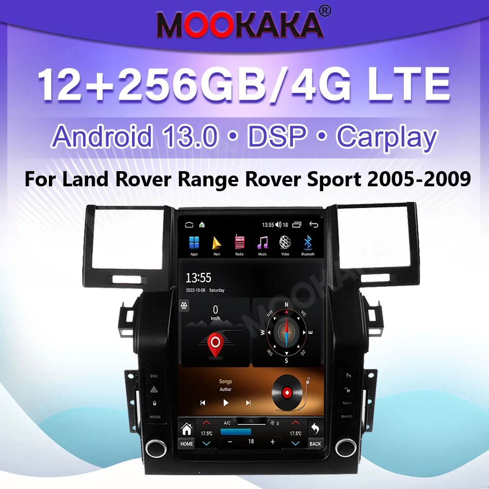 

Vertical Screen Car Radio For Land Rover Range Rover Sport 2005-2009 Carplay Android Auto Multimedia Player GPS Navigation