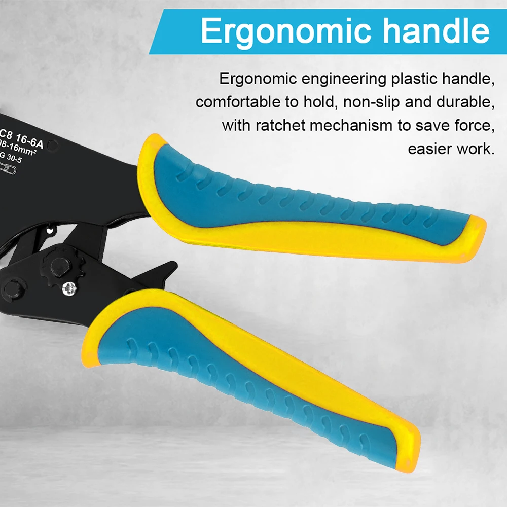 WOZOBUY Ferrule Crimping Tool Kit, VXC9 16-6N /HSC8 6-4A/6-6A Ferrule Crimper Plier with 2800pcs Wire Ends Terminals