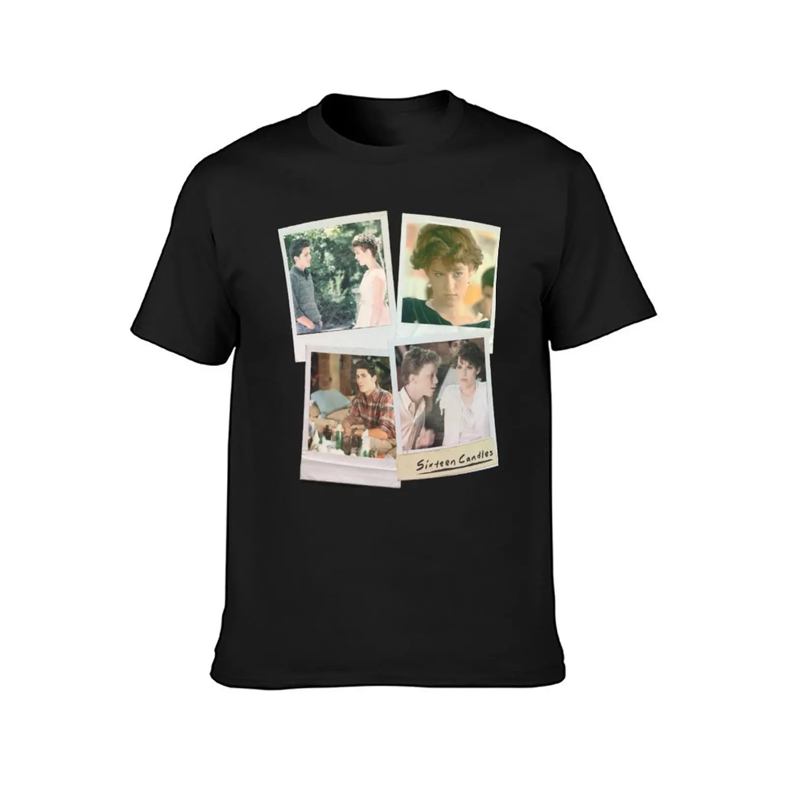 Sixteen Candles Character Polaroid Panels T-Shirt funnys vintage clothes for a boy designer t shirt men