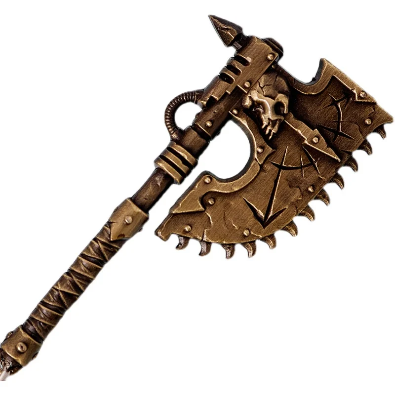 سلسلة مفاتيح Warhammer Chaos Space Marine Chainaxe هدية عيد الميلاد المزورة