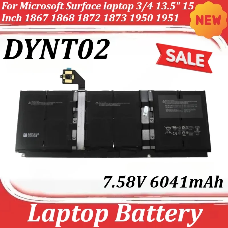 

DYNT02 G3HTA052H 7.58V 6041mAh Laptop Battery For Microsoft Surface laptop 3/4 13.5" 15 Inch 1867 1868 1872 1873 1950 1951