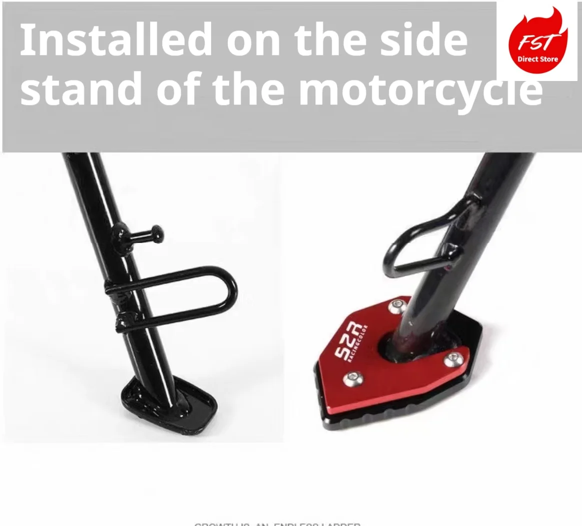 For 700CLX Motorcycle Side Stand Enlarger Pad Widened Base Anti-Scratch Anti-Corrosion Perfect Fit Enhance Retro Sport Style