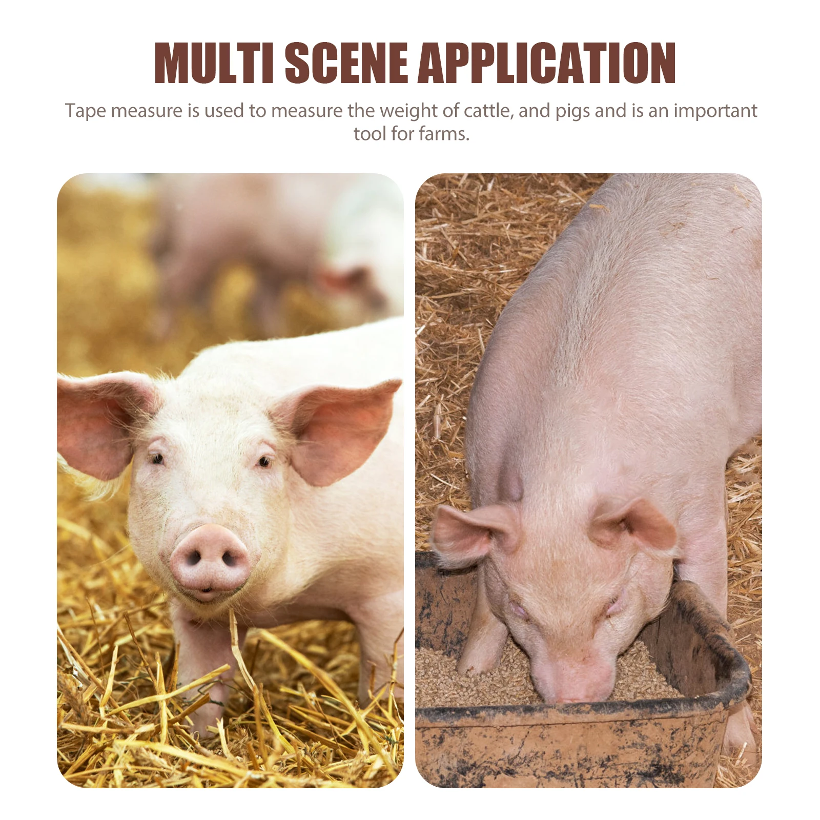 

Professional Livestock Measuring Tape Animal Weight Cattle Pig Chest Waist Durable Portable Multifunctional Farm Tool