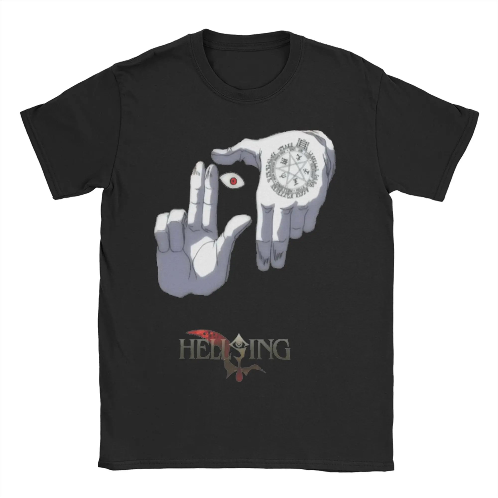 

Потрясающие футболки Hellsing Alucard Releasing Control, мужские и женские хлопковые футболки с круглым вырезом, футболки с короткими рукавами, летняя одежда