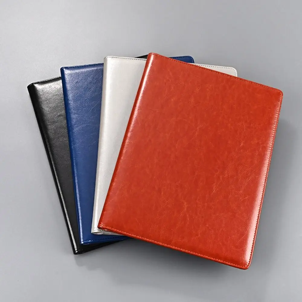 Multifunctional A4 Conference Folder File Storage Vintage Clipboard Leather File Folders with Binder Writing Pads
