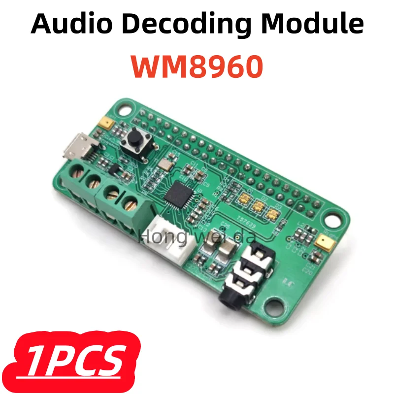 1Pcs/lot 100% New WM8960 Audio Decoding module Intelligent voice recognition dual microphone for Raspberry Pi Zero/2/3B/3B+/4