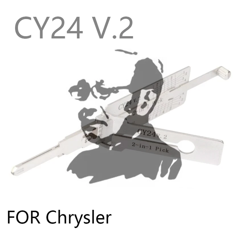 

Инструмент для вскрытия и декодирования замков 2-в-1 Lishi 8-Cut Anti-Glare CY24 / Y157 / Y159 для Chrysler 200 2011-2014/300, 300C, 300M 199