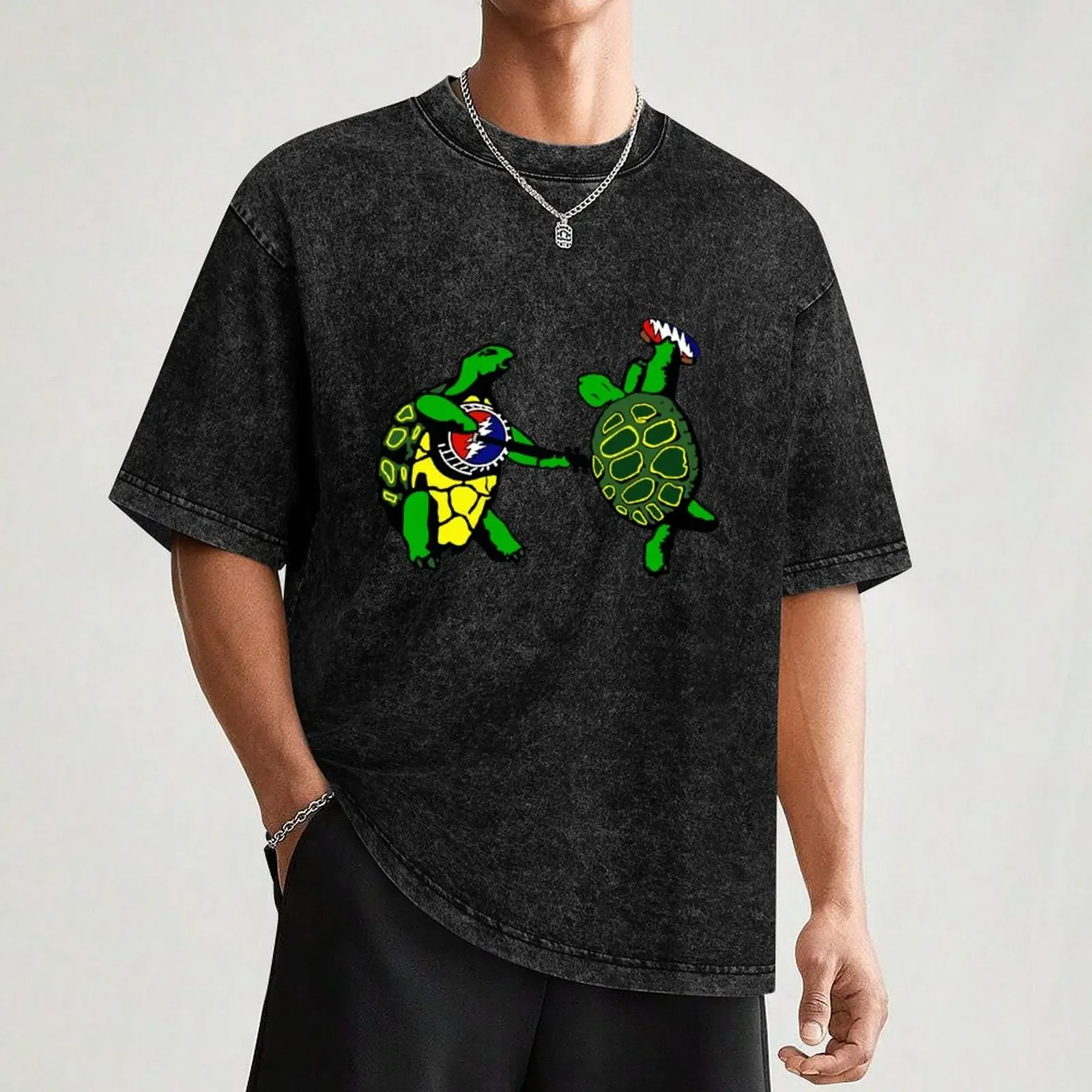 Dancing Terrapins T-Shirt Casual Short Sleeve Tee