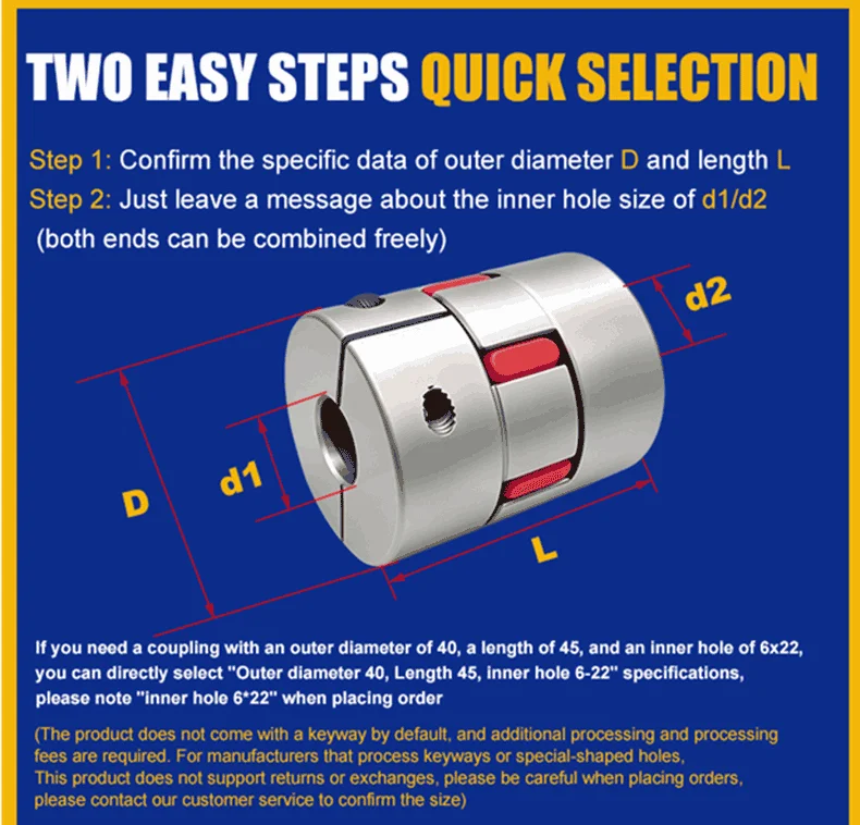 Aluminum Alloy Jaw Star Coupling Servo Ball Screw Encoder Shaft Coupler, Tell CS Your Required Bore Size Before Order