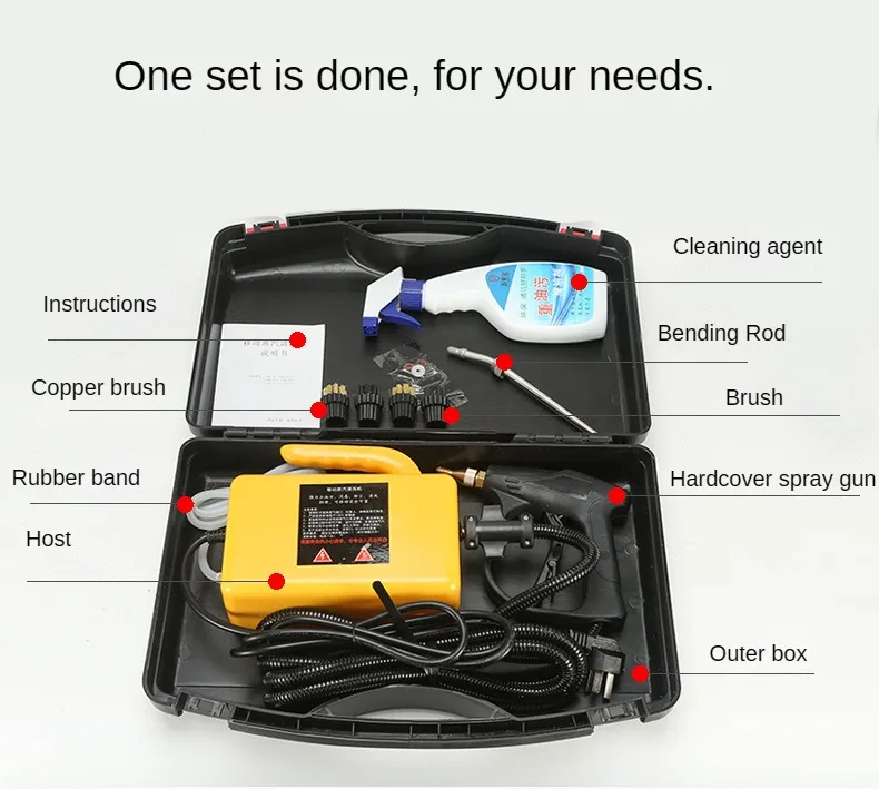 

2600W Household Adjustable Wet and Dry Steam Cleaning Machine for Kitchen Range Hoods