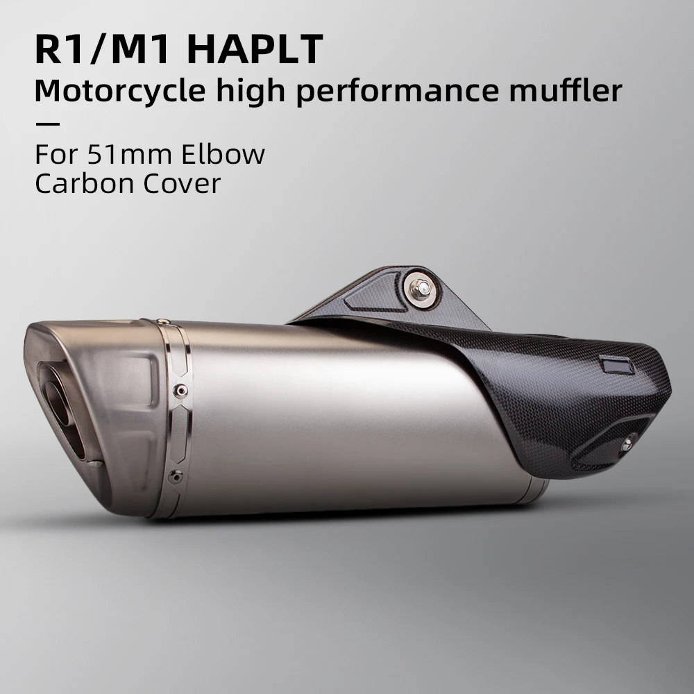 Universal for 51mm Tail Exhaust Pipe Muffler R1 M1 Compatible with Motorcycle ZX4R R7 MT09 CBR GSX150 ZX6R MT07 Z900 YZF-R1 ADV