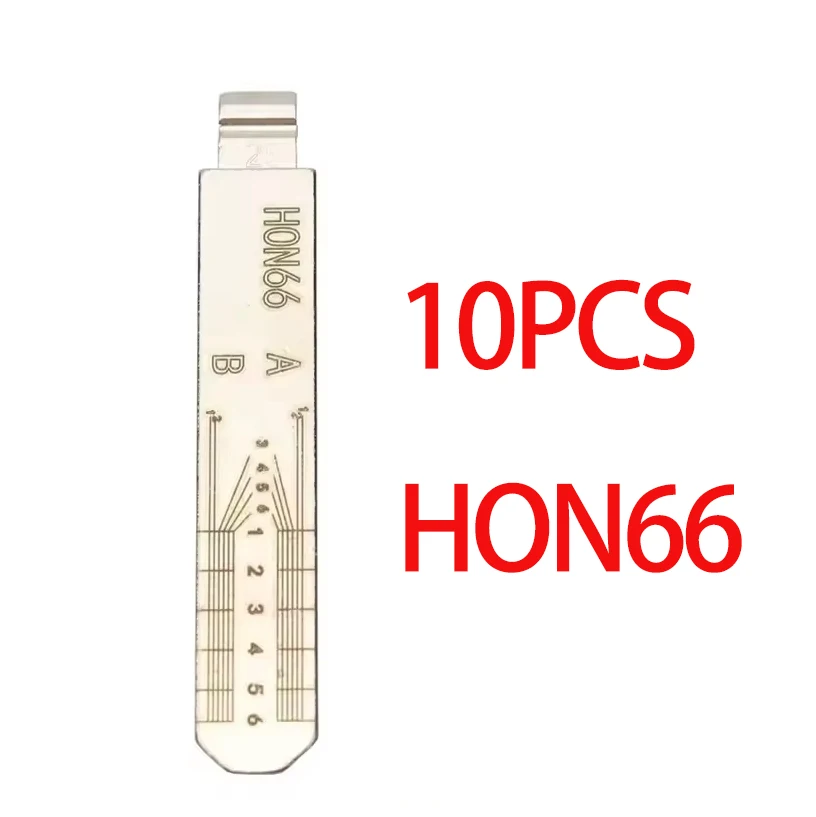 10PCS/Lot HON66 Engraved Line Key Blade For Honda Scale Shearing Teeth Cutting Key Blank 2 IN 1 (No 25)