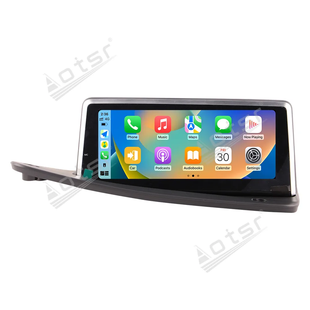Para Volvo S80 2006-2010 9,66 "HD pantalla táctil Radio de coche con CarPlay, Android Auto, sistema Multimedia de navegación GPS medios de coche