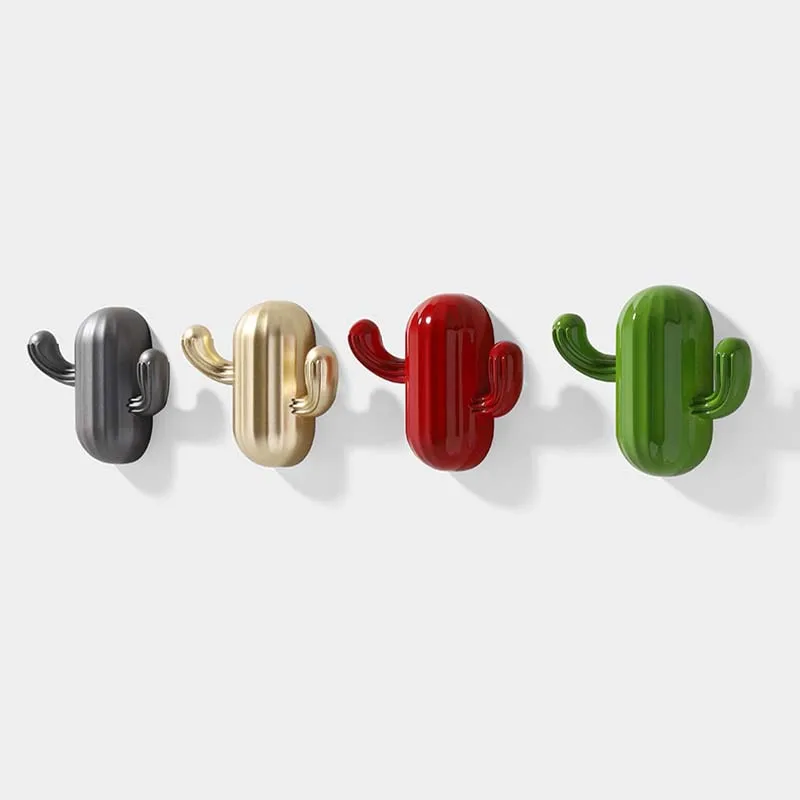 Cactus Hook Wall Hanging Door Back Hook Creative Cute Wall Decoration Kitchen Accessories Bathroom Home Accessories Wall Hooks