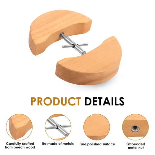 Imagen 2 del producto Repacego, ensanchador de sombrero de madera ajustable, mantenedor de forma de gorra, estante de sombrero Fedora Premium para almacenamiento, soportes para sombreros de béisbol de vaquero