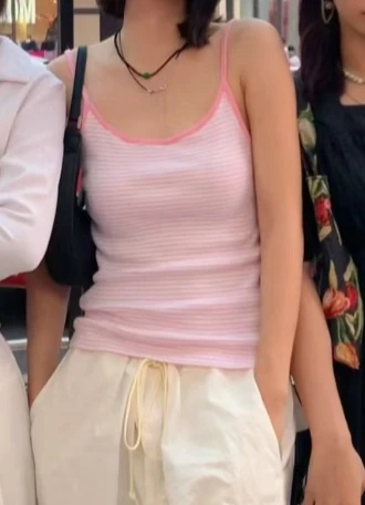 Japanese Lolita Sweet Ruffle Sling Tank Top Girls Y2K Fairy Grunge Solid Sleeveless Vest Casual Daily Outfit