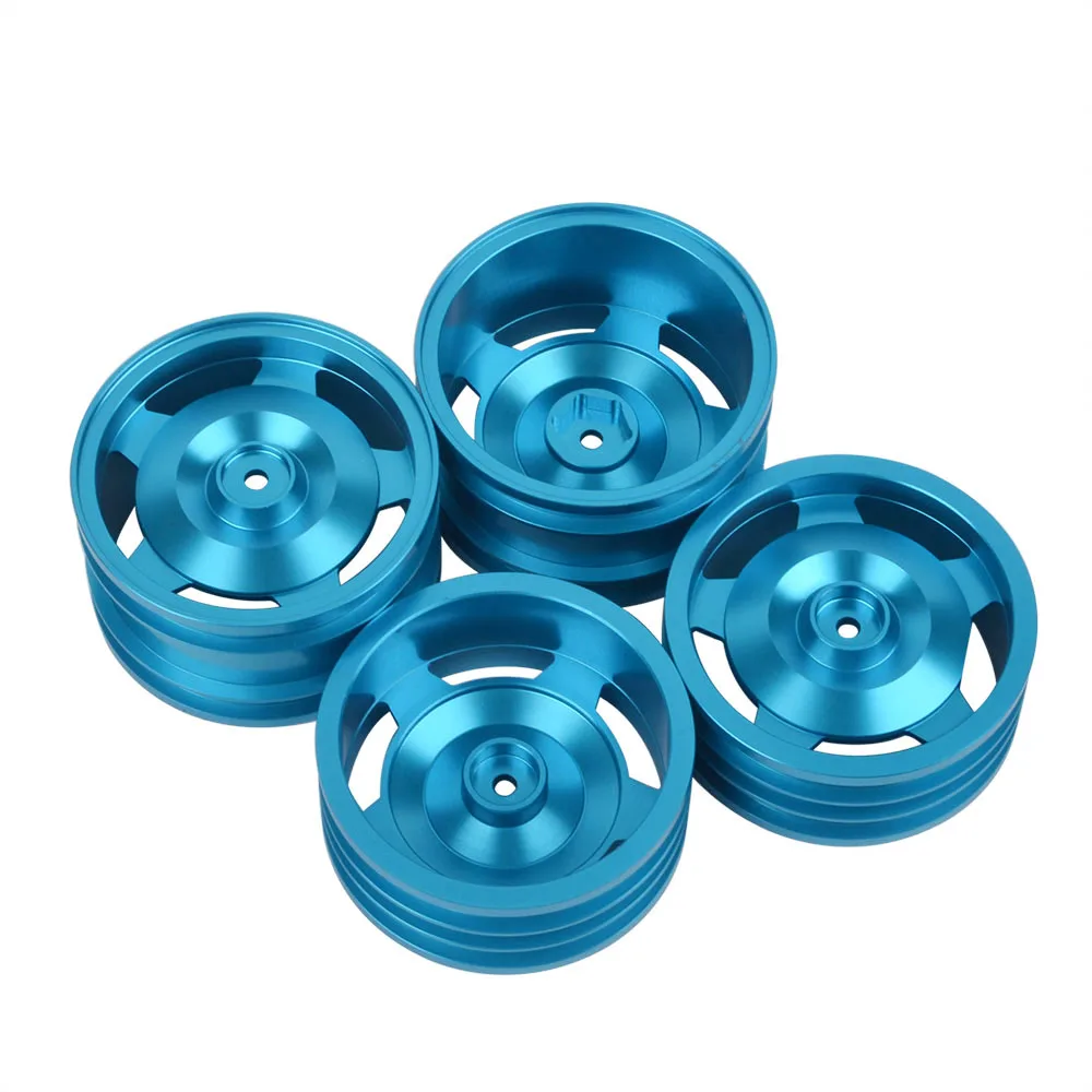 

4Pcs Aluminum Front Rear Star-Dish Wheels for Tamiya DT-02 DT-03 DT-02 MS DT-01 1/10 2WD Buggy