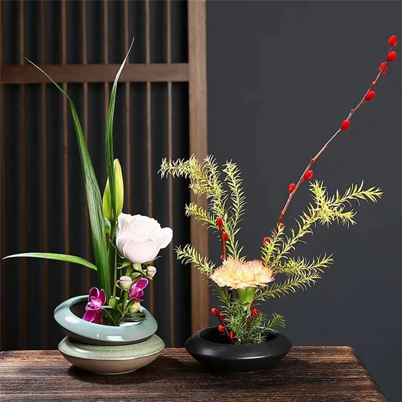 Vase Kit Vase Flower Frog Vase For Displays Moss & Hydroponic Plants Decor Gift C