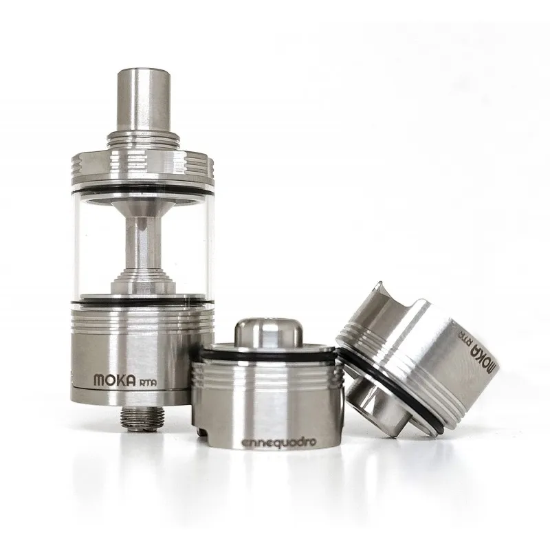 MOKA RTA Bottom Airflow High-end RTA By Ennequadro Mods 316ss 3 Chambers Interchangeable and 8 Airpins for The Max Customization