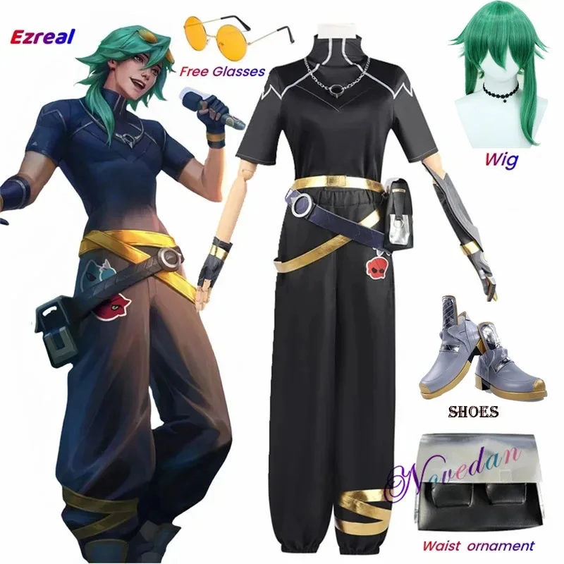 

Game LOL Ezreal HEARTSTEEL Cosplay Costume LOL HEARTSTEEL Ezreal Alune Yone Aphelios Cosplay Suit Shoes Wig Halloween Full Set
