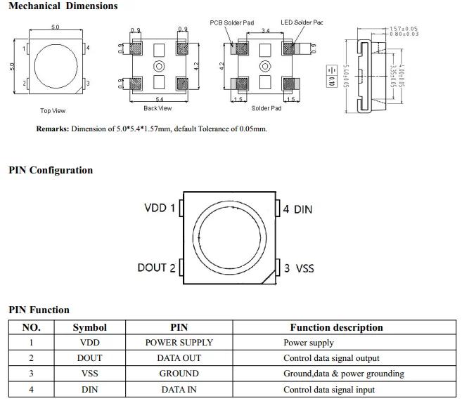 Hoge Helderheid Ws2812b 5050 Rgb Fantoomkleur Quad Led Ingebouwde Driver Ic Kraal 5V 10Ppcs Full-Color Module