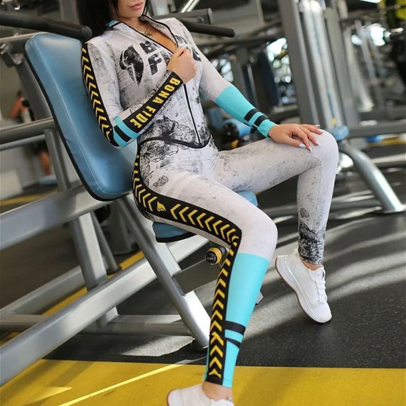 

Women's Clothes Jumpsuits Fashion Letter Print Long Sleeves Sports Jumpsuits for Woman Female Long Jumpsuit Sporty Woman 70750